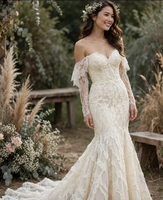 Imagen de inspiración de un vestido de novia de silueta sirena